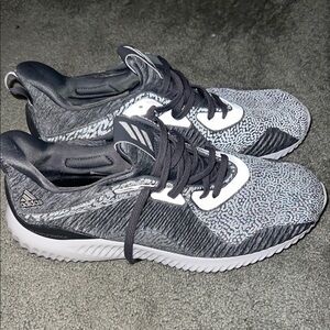 Adidas Alphabounce Reflective Black and White Athletic Sneakers
